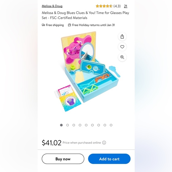 Melissa & Doug Blues Clues & You! Time for Glasses Eye Doctor Play Set - Picture 6 of 6